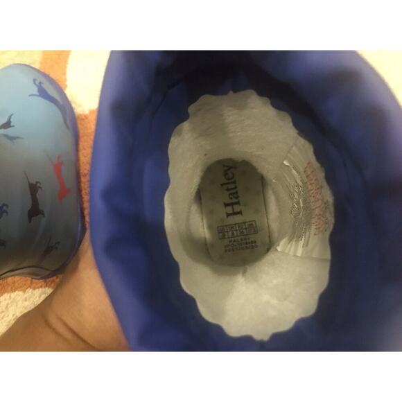 Hatley Toddler Boys Size 9 Red/Blue Dogs Sherpa Fleece Rain Boots. EUC - Picture 11 of 12